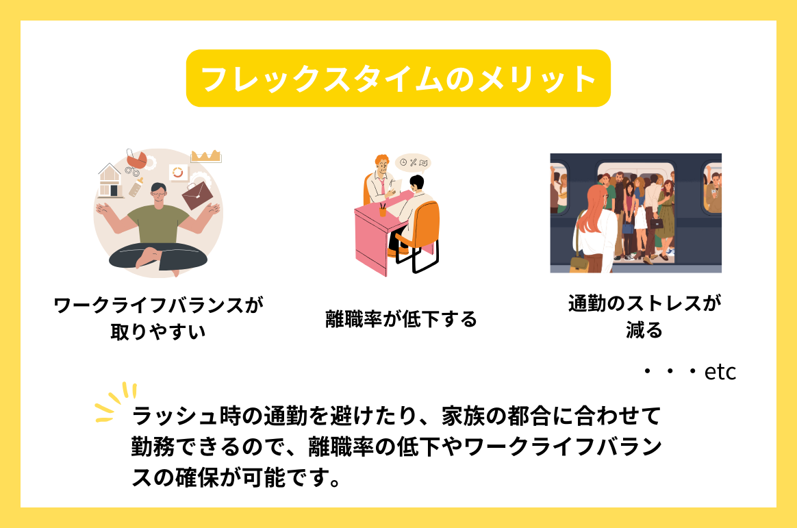 フレックスタイムのメリット