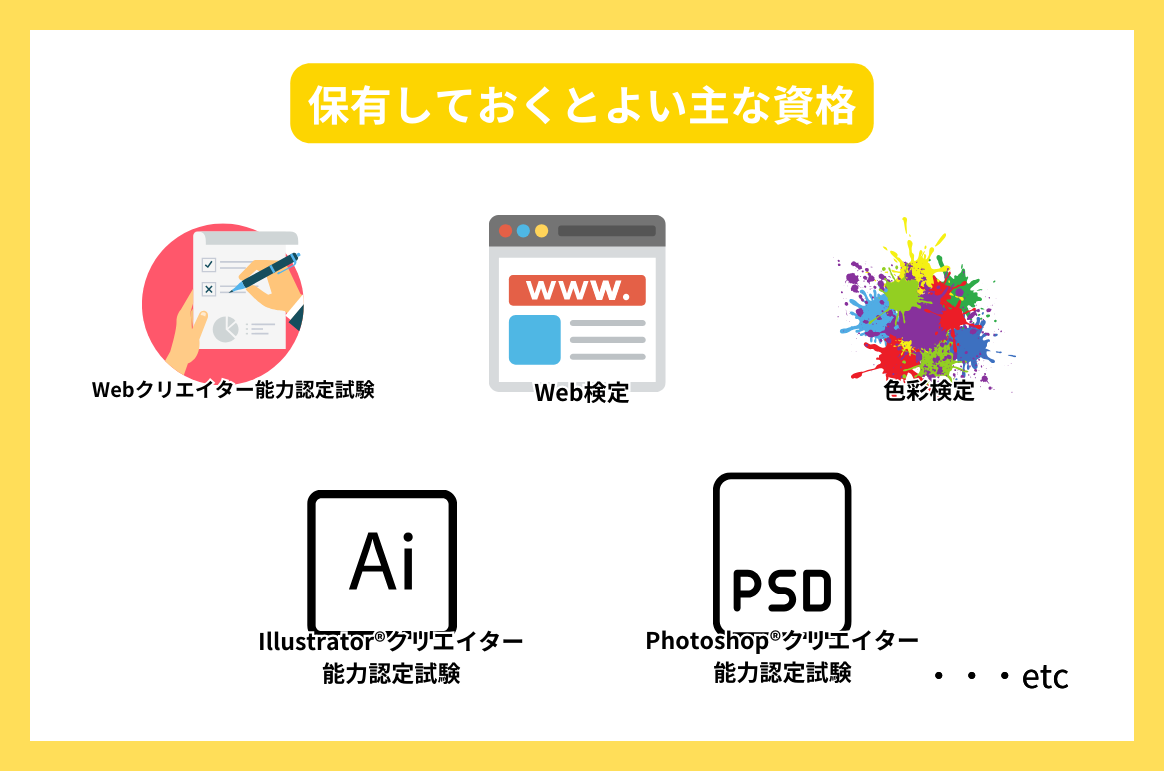 保有しておくとよい主な資格