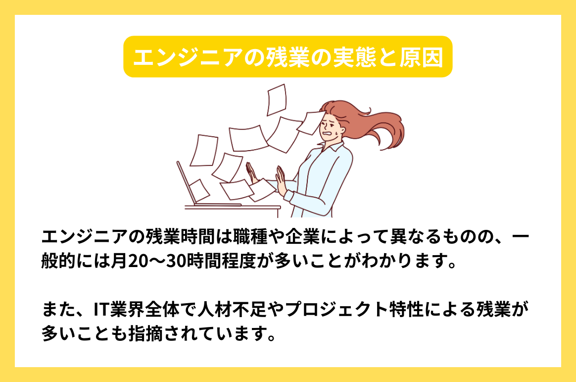 エンジニアの残業の実態と原因