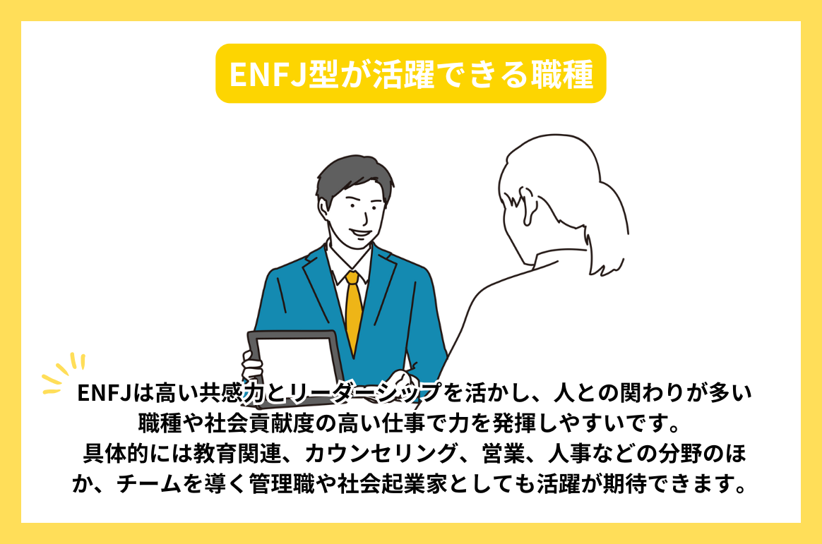 ENFJ型が活躍できる職種