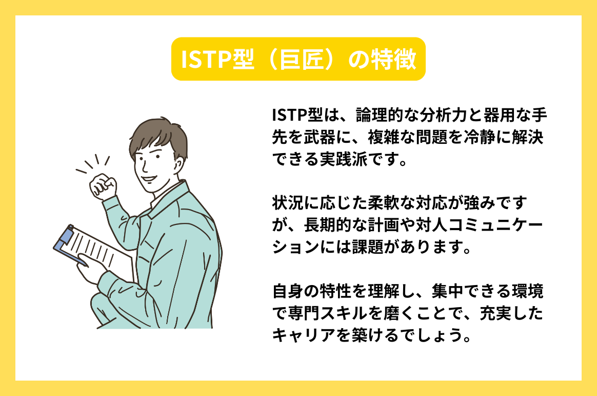 ISTP型（巨匠）の特徴