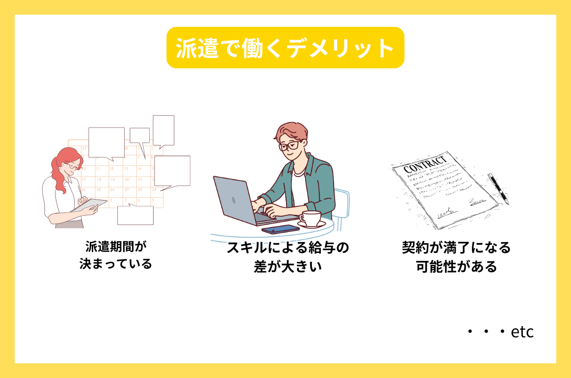 派遣で働くデメリット