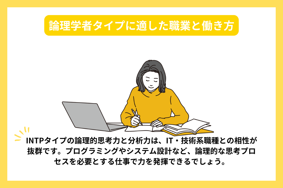 論理学者タイプに適した職業と働き方